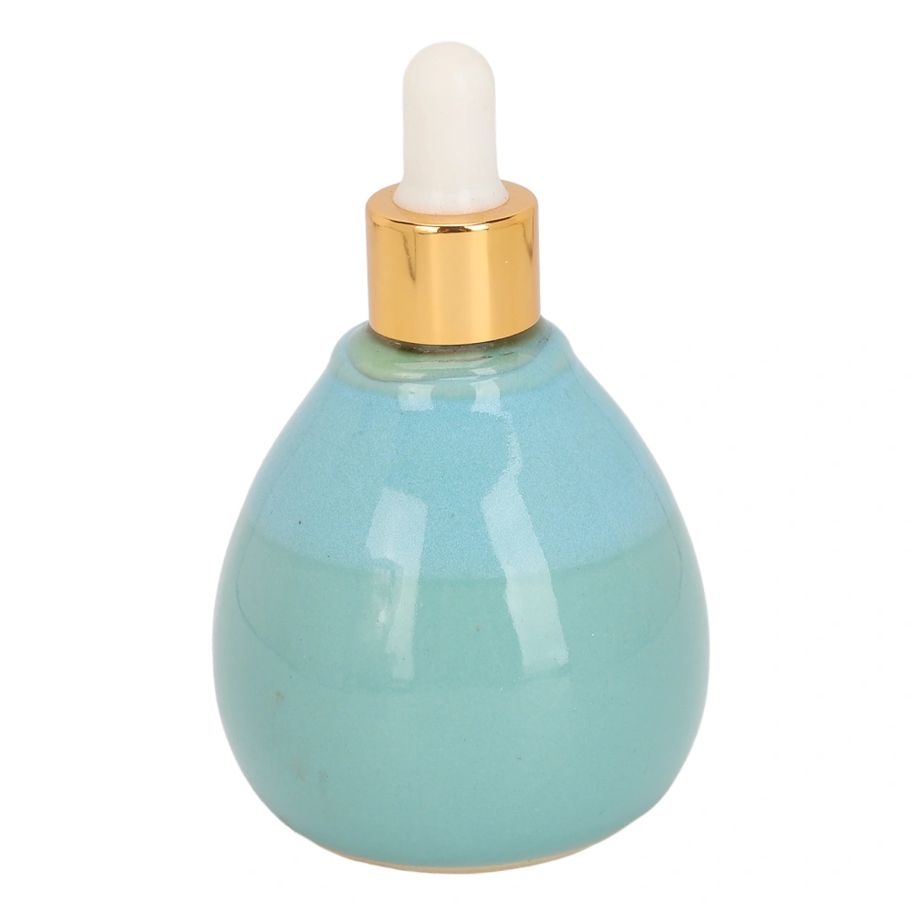 95ml Empty Ceramic Essential Oil Bottle Easy Dispensing Airtight Seal Essential Oil Storage Pot Jar for Perfume SPA Blue