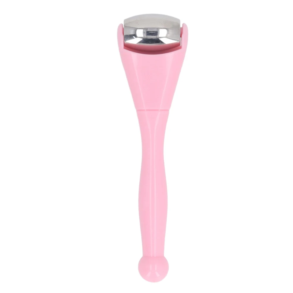 Eye Cream Ice Roller Soothe Stainless Steel Multi Functional Dual Head Bowling Ball Shape Massaging Facial Ice Roller for Skin Irritation Pink