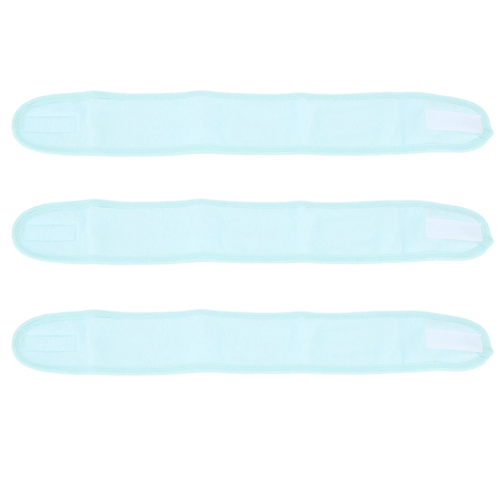 3pcs Forehead Pads for Eyelash Extension Japanese Style Lash Extension Headband Wrap Soft Makeup Hairband for Beauty Salon Blue