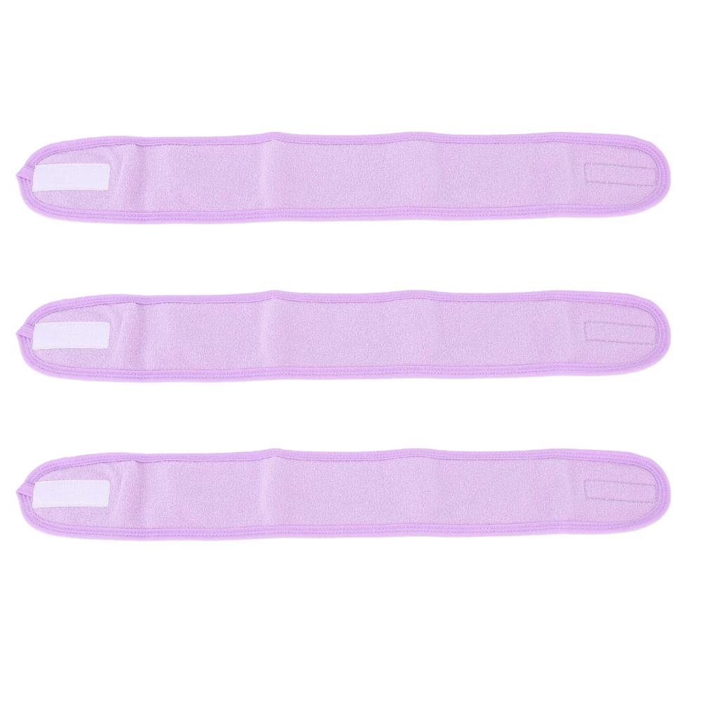 3pcs Forehead Pads for Eyelash Extension Japanese Style Lash Extension Headband Wrap Soft Makeup Hairband for Beauty Salon Purple