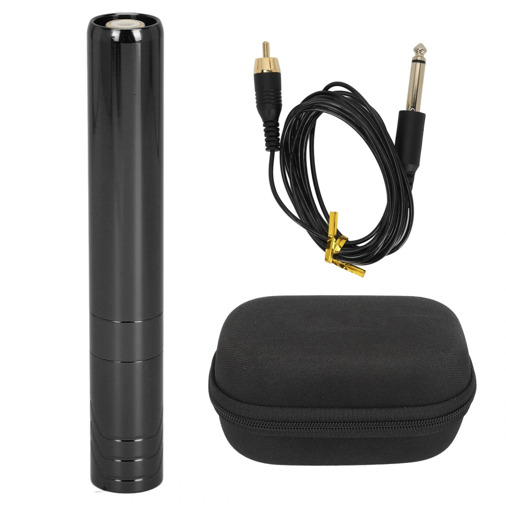 Permanent Makeup Machine Pen Coreless Motor 2.5mm Stroke 8V 1000RPM Low Noise RCA Interface Eyebrow Lip Tattoo Machine Pen Black