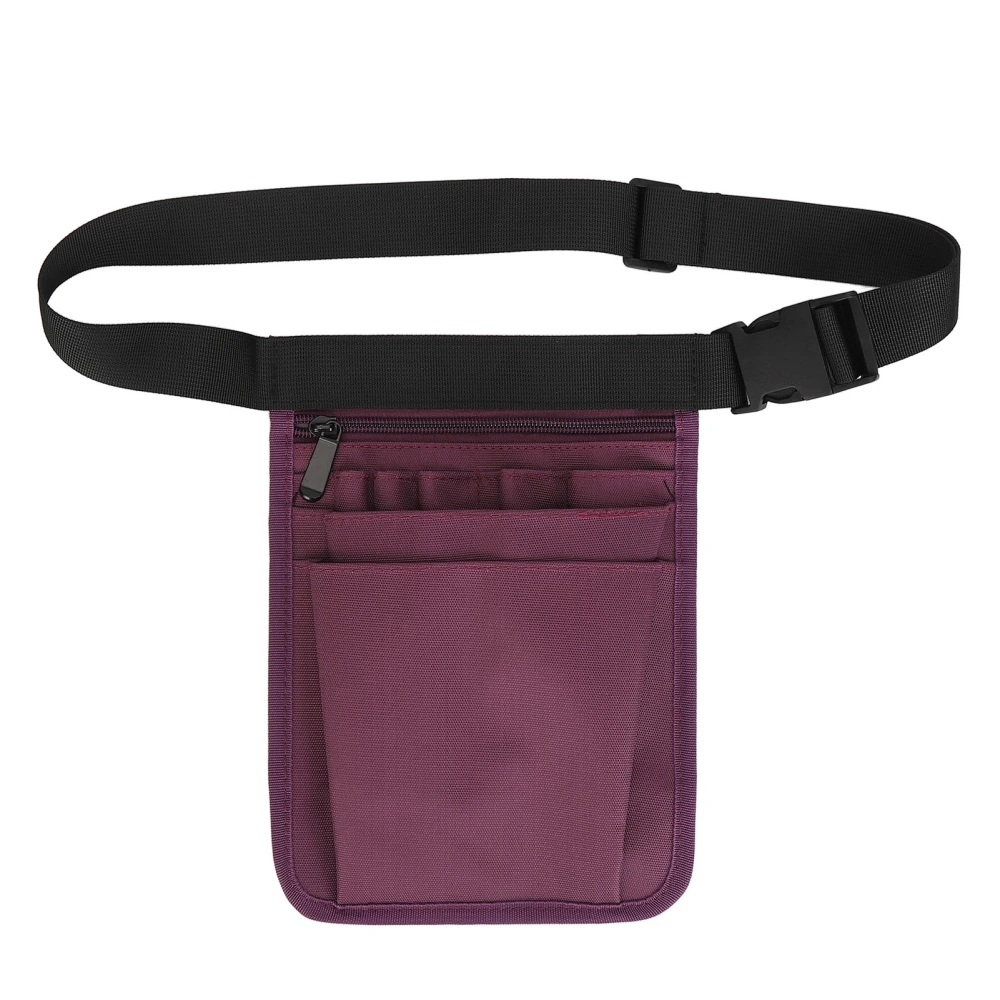 Nurse Utility Waist Organizer Nylon Multi Functional Large Capacity Nurse Fanny Storage Pack for Medical Professionals Purple