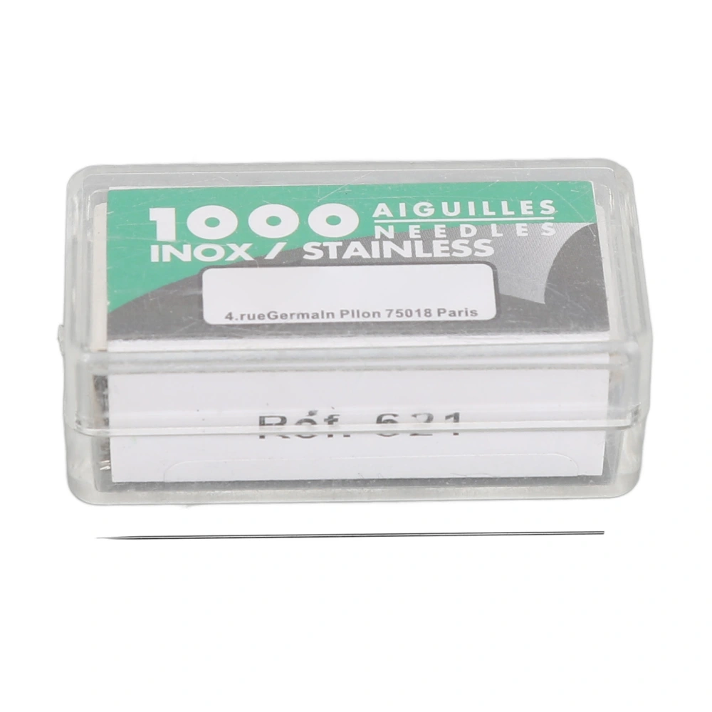 1000pcs Stainless Steel Microblading Needle Manual Microblading Semi Permanent Makeup Round Needle for Artists 31mm Length 0.30mm