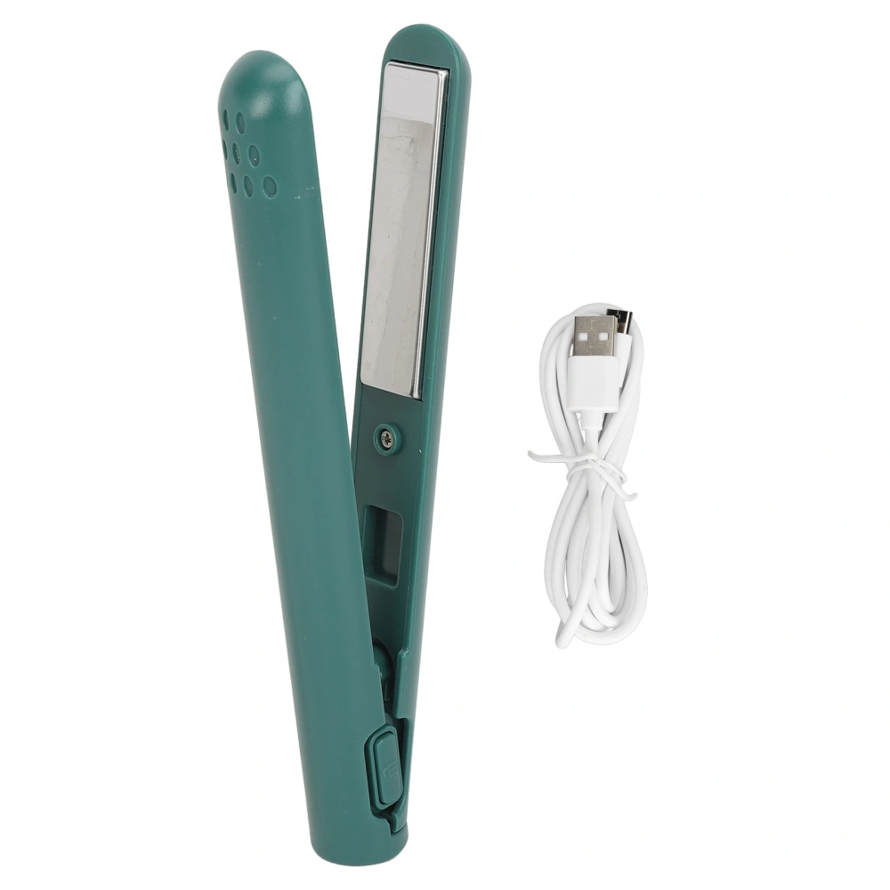 Hair Straightener Even Heating Constant Temperature Portable Hair Straightening Flat Iron for Hair Bangs Green