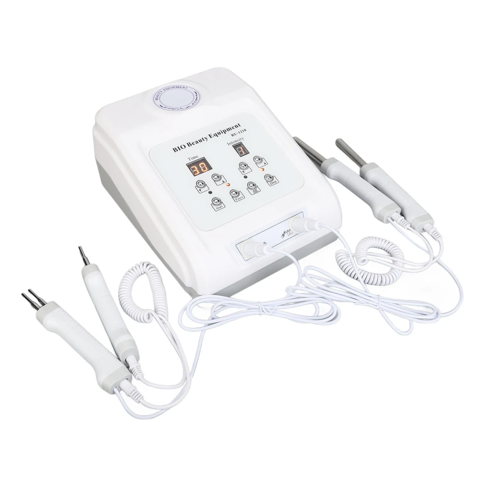 2 in 1 Electrode Skin Lifting Machine Reduce Fine Lines Microcurrent Facial Tightening Device with BIO Gloves GB Plug 220V