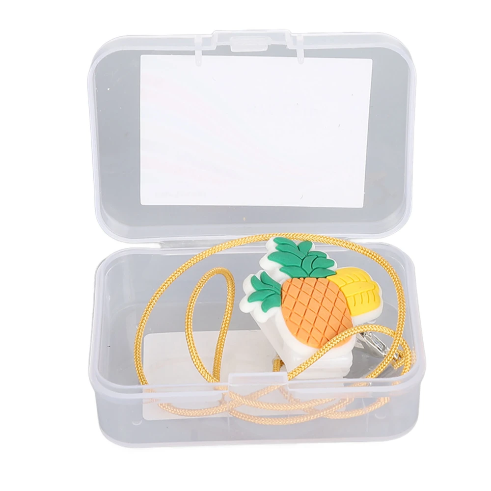 Sound Aid Lanyard Pineapple Shaped Clip Rope Prevent Loss Nylon Sound Aid Clamp Holder for Children Elderly Single Ear