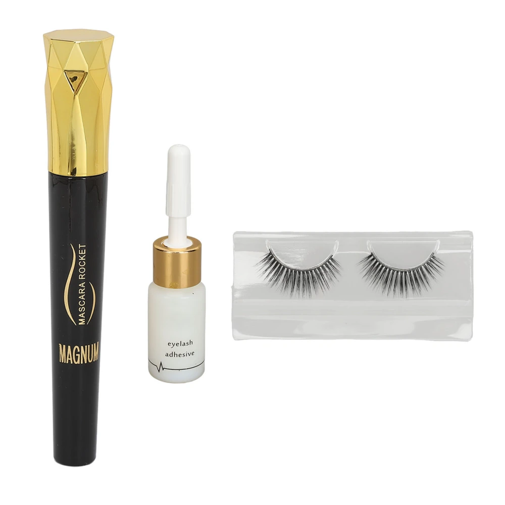 4D Fake Eyelash Mascara Kit Long Lasting Thickened Realistic Reusable False Lashes for Travel 03