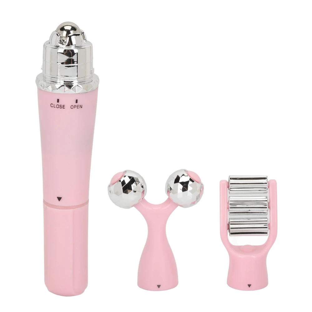 3 in 1 Face Massager Roller V Shaped Skin Tightening Lifting Firming Electric Facial Roller Pink