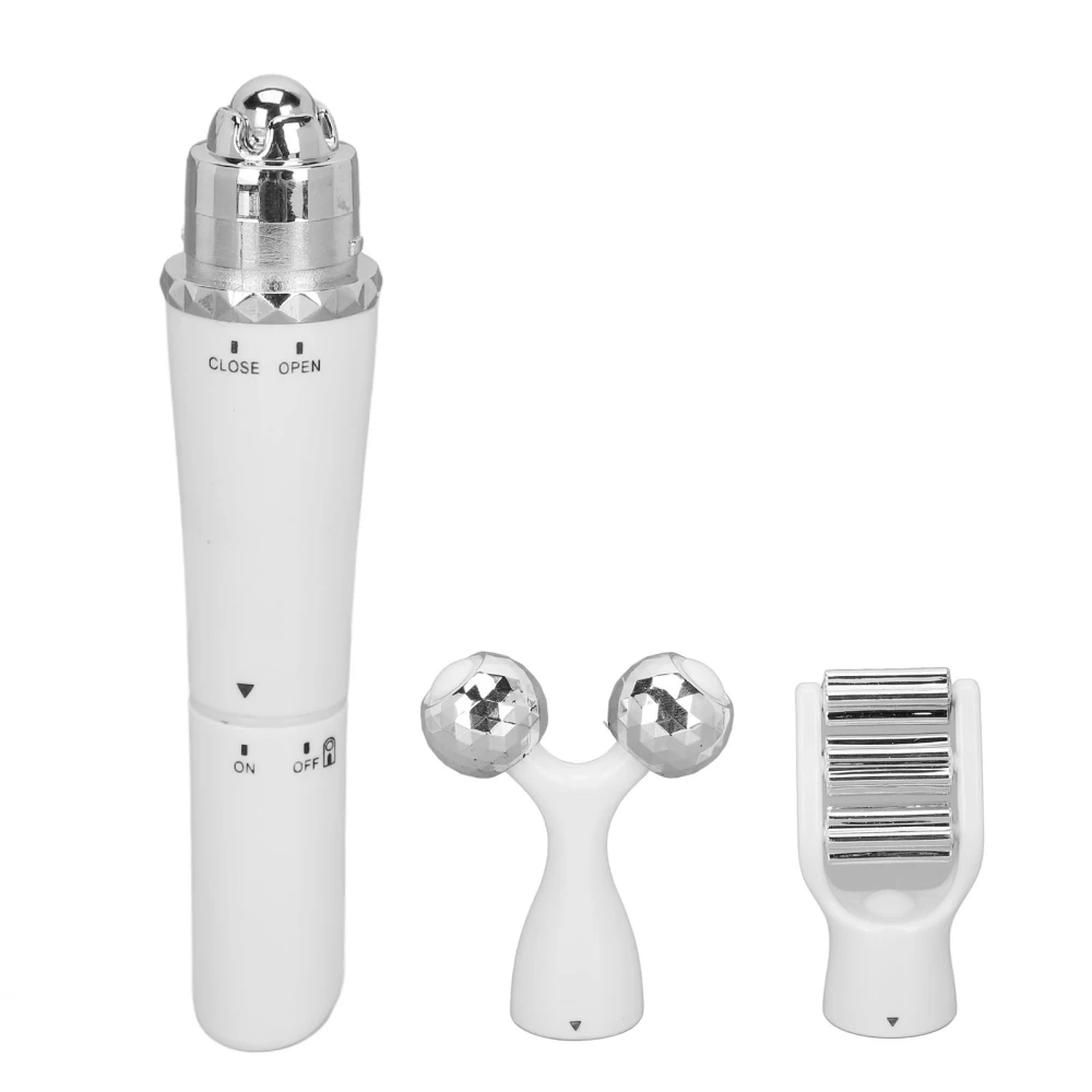 3 in 1 Face Massager Roller V Shaped Skin Tightening Lifting Firming Electric Facial Roller White