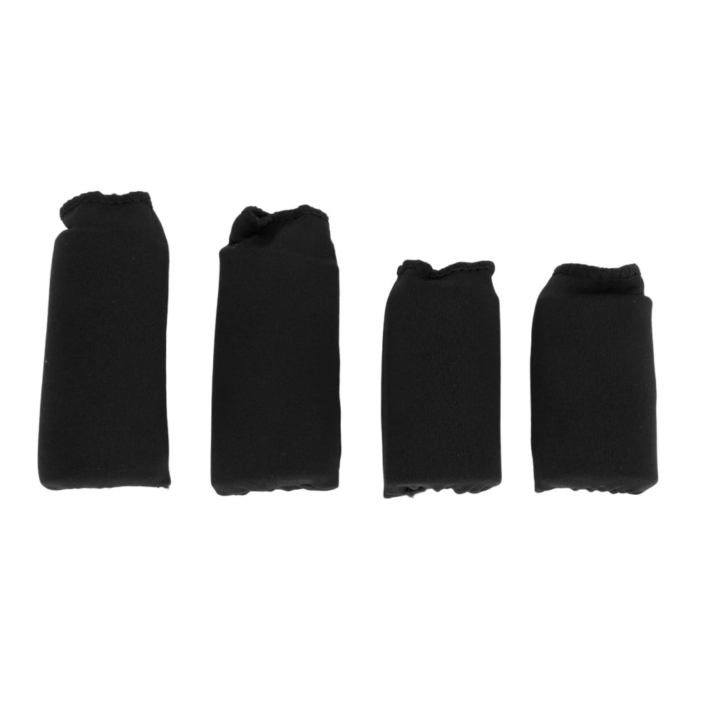 4Pcs Finger Ice Sleeves Hot Cold Compress Discomfort Relief Soft Gel Finger Compression Sleeves for Home Outdoor Black