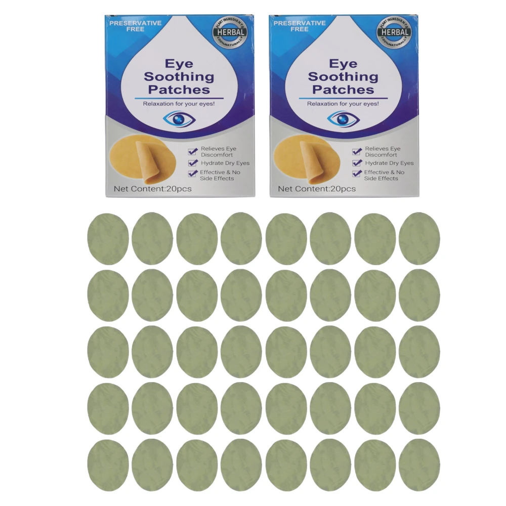 40pcs Eye Soothe Patch Gentle Hydrating Relief Dryness Reduce Discomfort Eye Care Better Sleep Patch