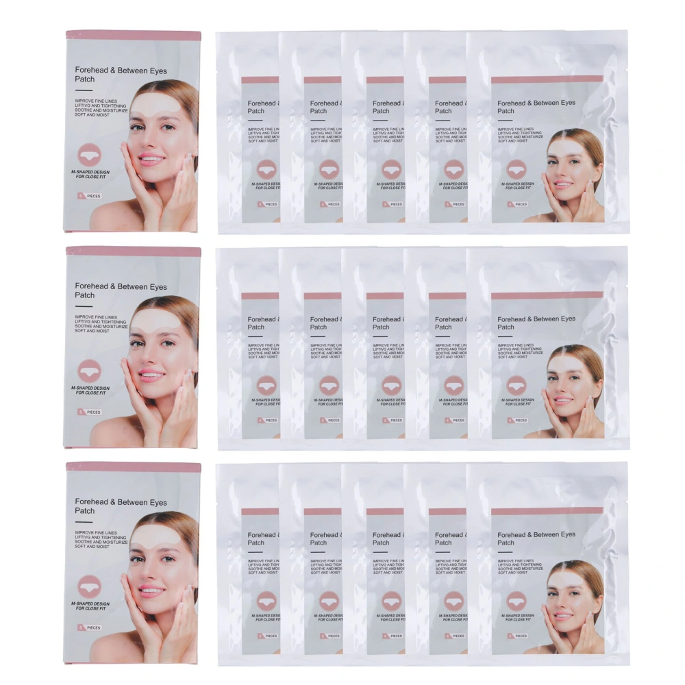 15pcs Forehead Wrinkle Patches Remove Fine Lines Skin Smoothing Beauty Patches for All Skin Types