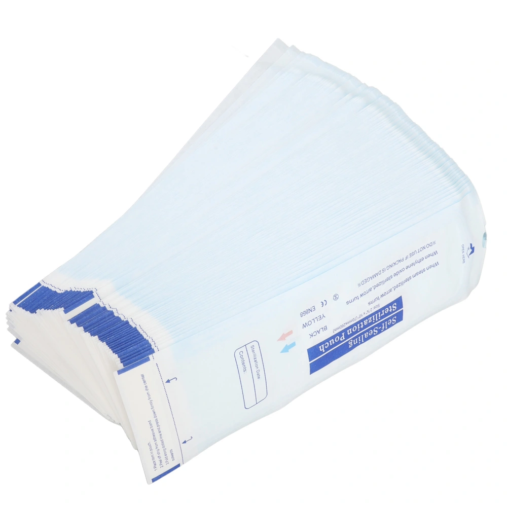 200pcs Self Sealing Bag Disposable Self Sealing Pouch Waterpoorf Dustproof Bag for Medical Cosmetic Food Laboratory 2.8 X 10.2in