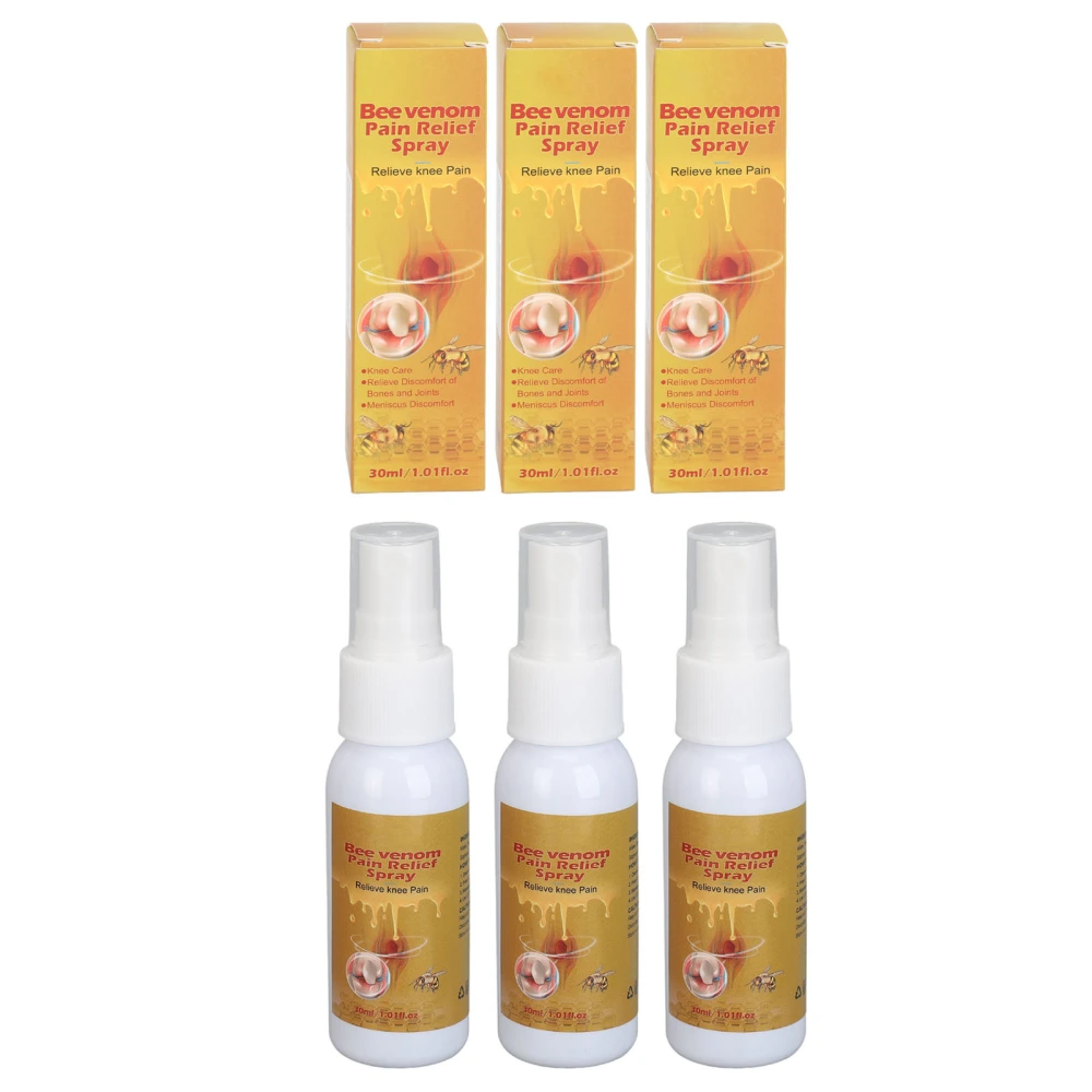3pcs Joint Relief Spray Discomfort Bones Relief Reduce Friction Knee Care Potable Joint Care Spray 30ml