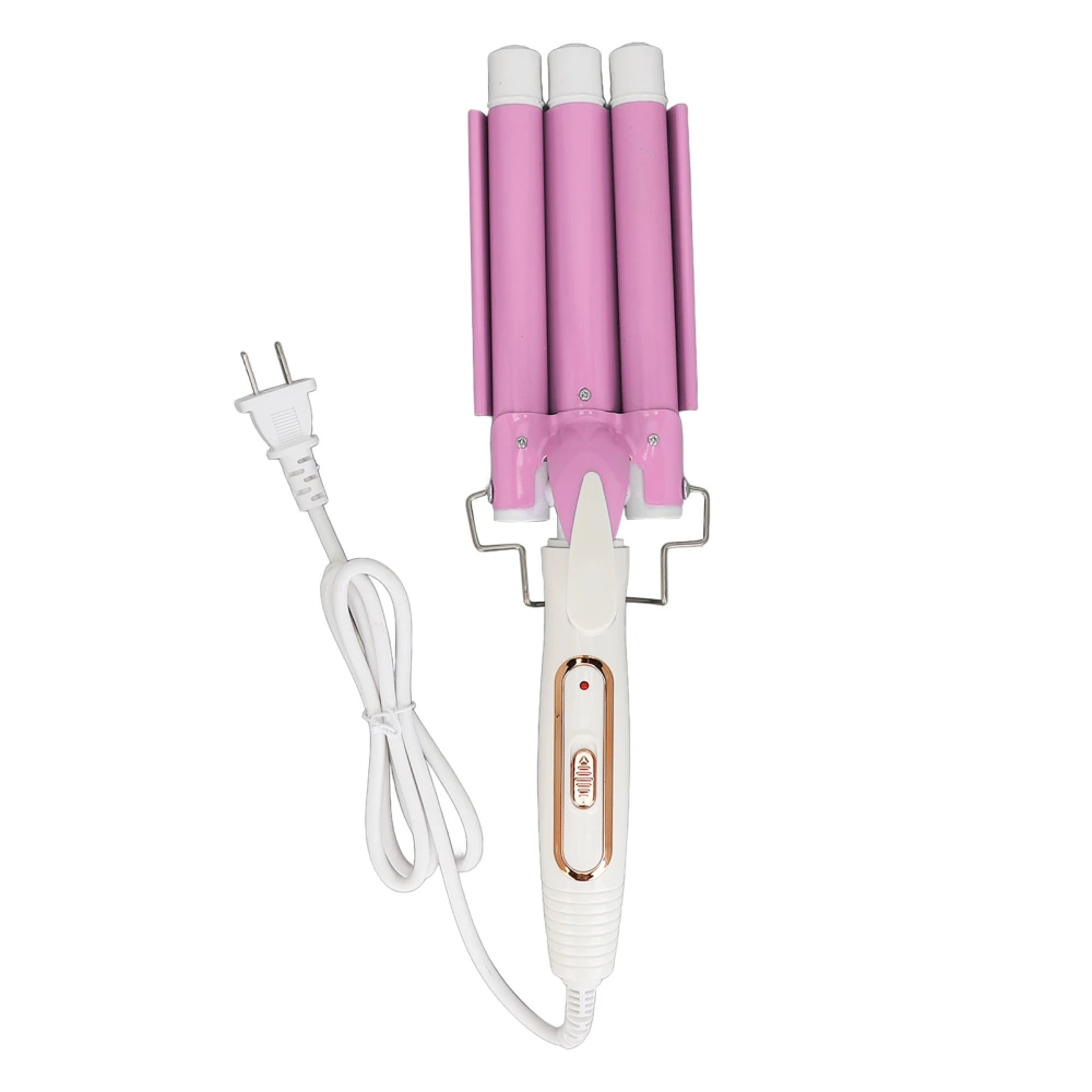 Barrel Wand Curling Iron 3 Barrel Heat Up Quickly Curling Wand 100‑240V for Home Salon US Plug