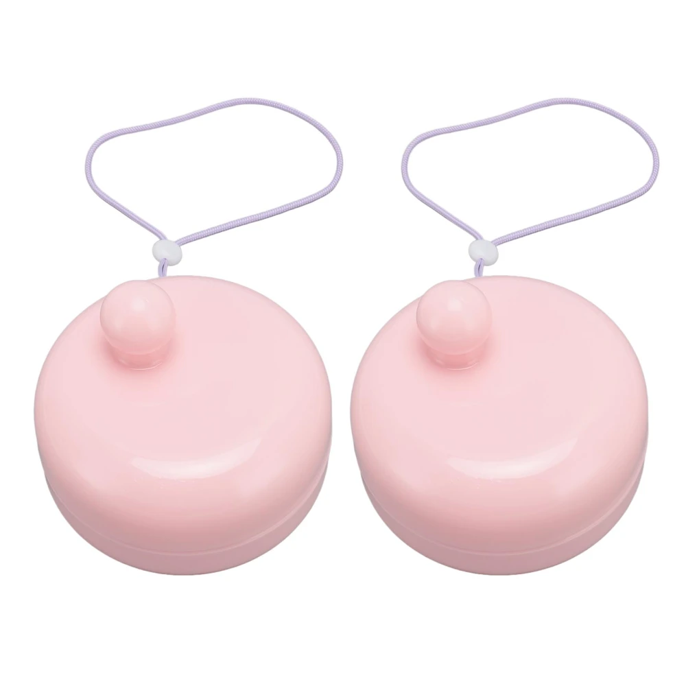 2pcs Hair Washing Shampoo Brush Deep Cleaning Relieve Itching Silicone Lanyard Hair Shampoo Brush Pink