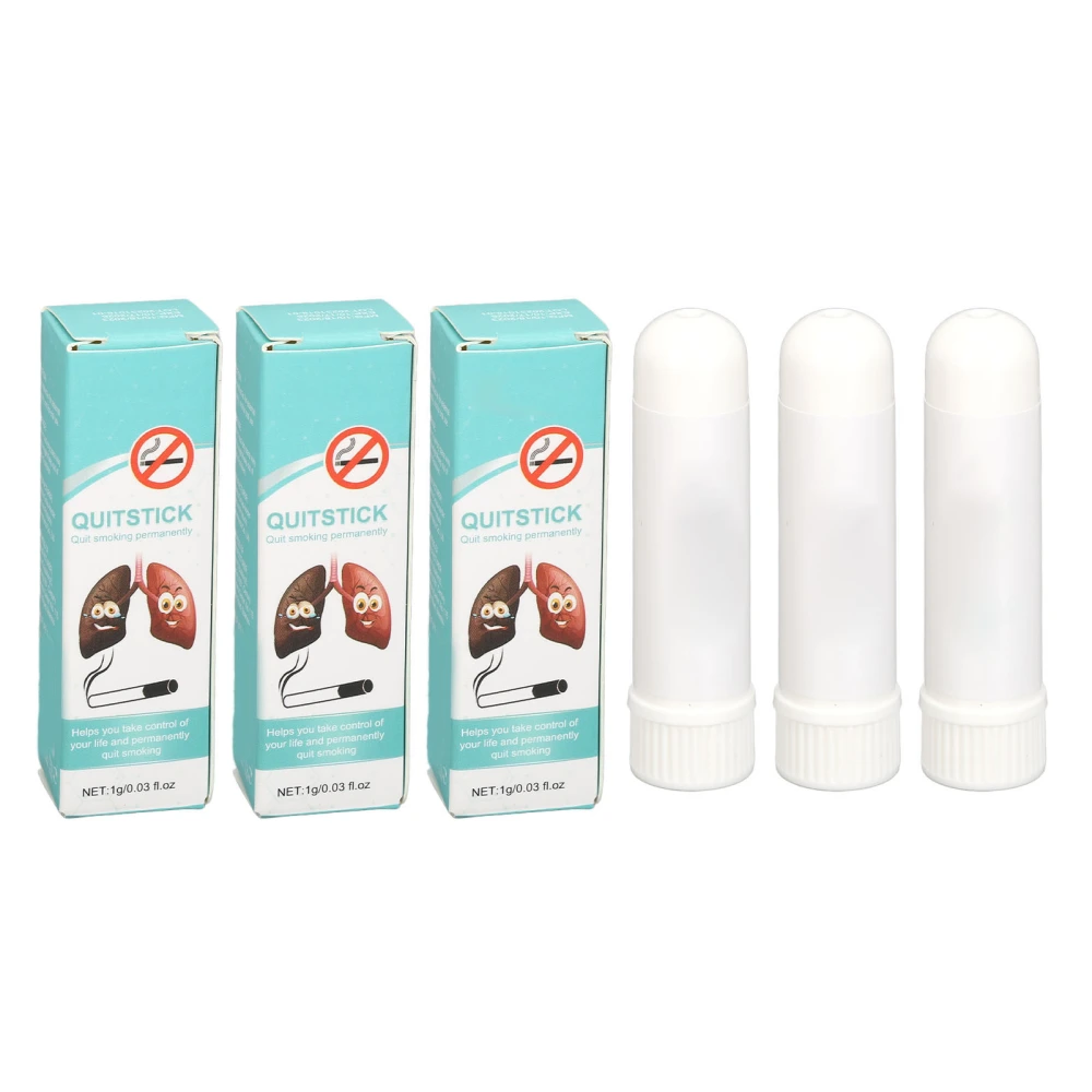 3pcs Breathe Free Quick Stick 0.04 Oz Relieve Discomfort Enhances Breathing Cleaning Repairing Quit Smoking Inhaler Stick