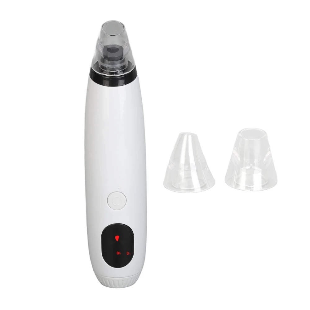 Electric Blackhead Remover 58 To 65Kpa Suction 3 Levels LED Screen Gentle Vacuum Pore Cleaner White