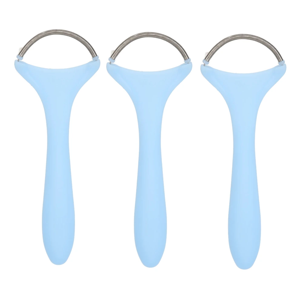 3pcs Spring Facial Hair Remover for Women Long Handle Stainless Steel Gentle Spring Facial Threading Epilator Coil