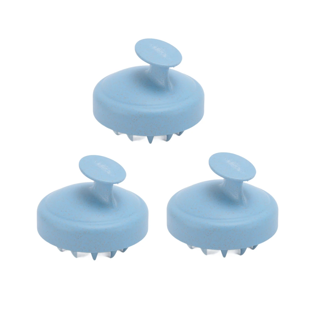 3PCS Silicone Scalp Massager Shampoo Brush Detachable Scalp Scrubber Hair Scrubber with Soft Silicone Bristles for Dandruff Removal