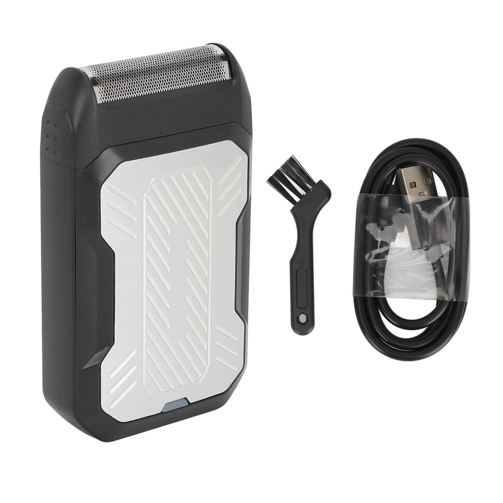 2 In 1 Electronic Foil Beard Trimmer USB Rechargeable Removable Cutter Head Electric Popup Beard Cutter for Bald