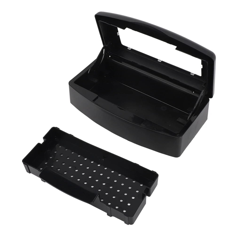Nail Art Tool Clean Box Multifunctional Environmentally Friendly Safe Portable Nail Tool Cleaning Tray with Separate Filter Layer for Cosmetic Tools