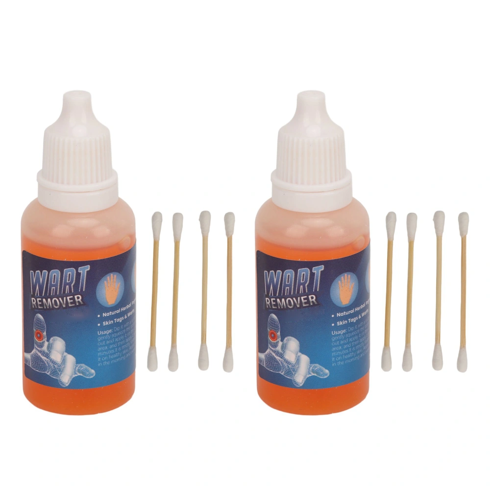 2pcs Skin Tag Remover Solution Fast Acting Gentle Safe Painless Liquid Skin Corns Remover 20ml