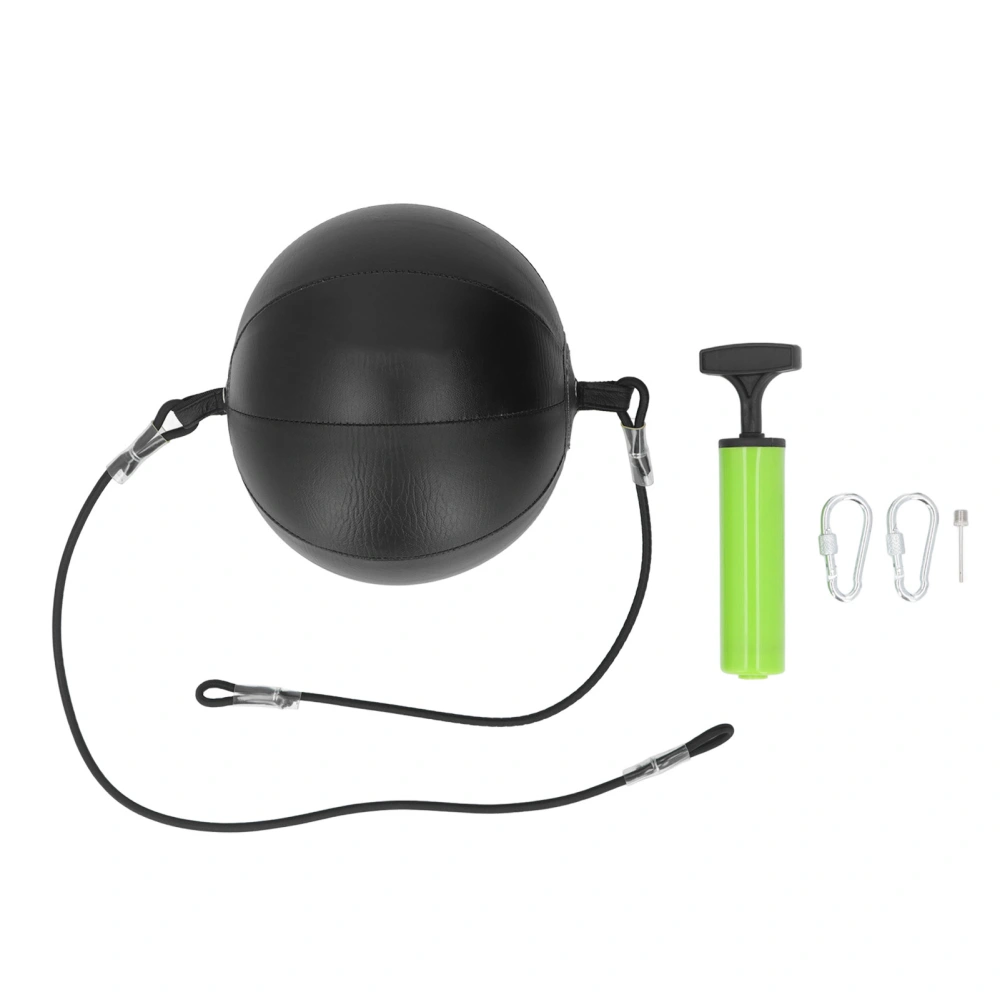 Double End Punching Ball with Adjustable Cord Pump Rebounds Quickly PU Leather Speed Punching Bag