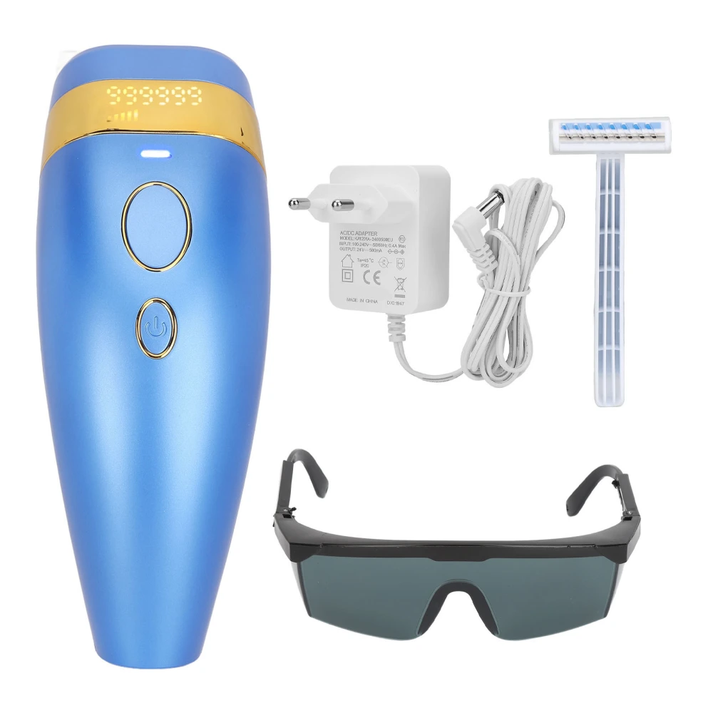 Hair Removal Device Ice Compress 5 Energy Levels Hair Remover Machine for Face Body 100‑240V EU Plug