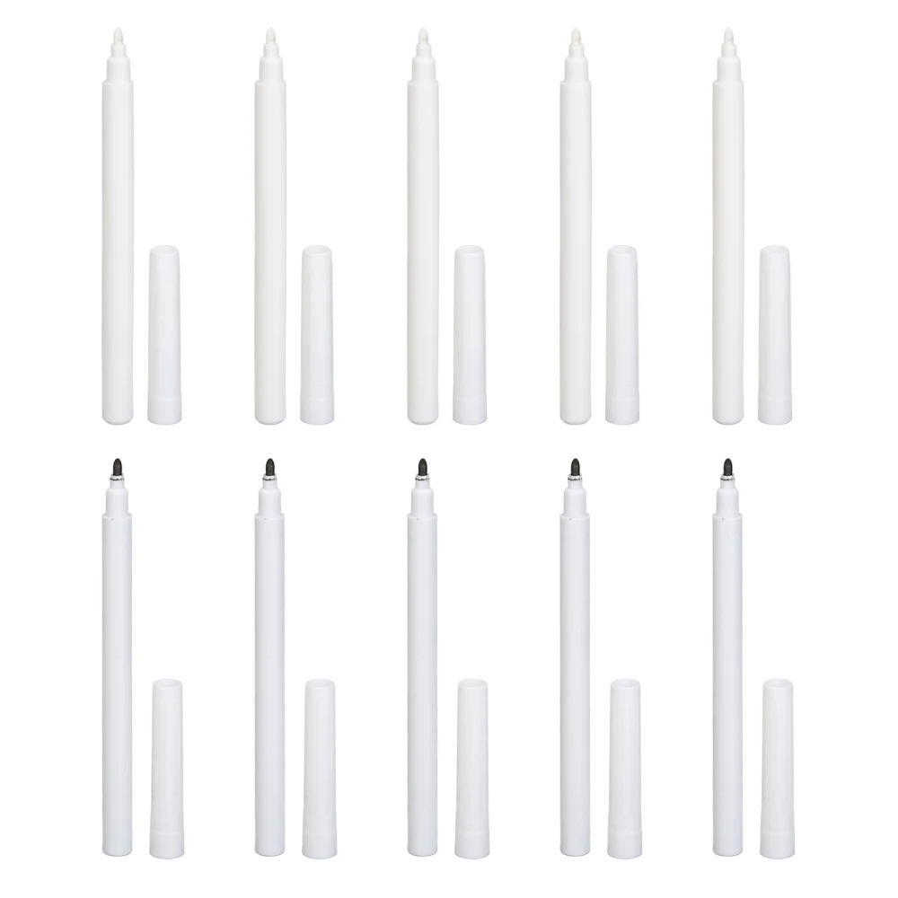 10Pcs Tattoo Pen White Black 1mm Nib Washable Ink Cartridge Practical Skin Tattoo Marker for Salon Training