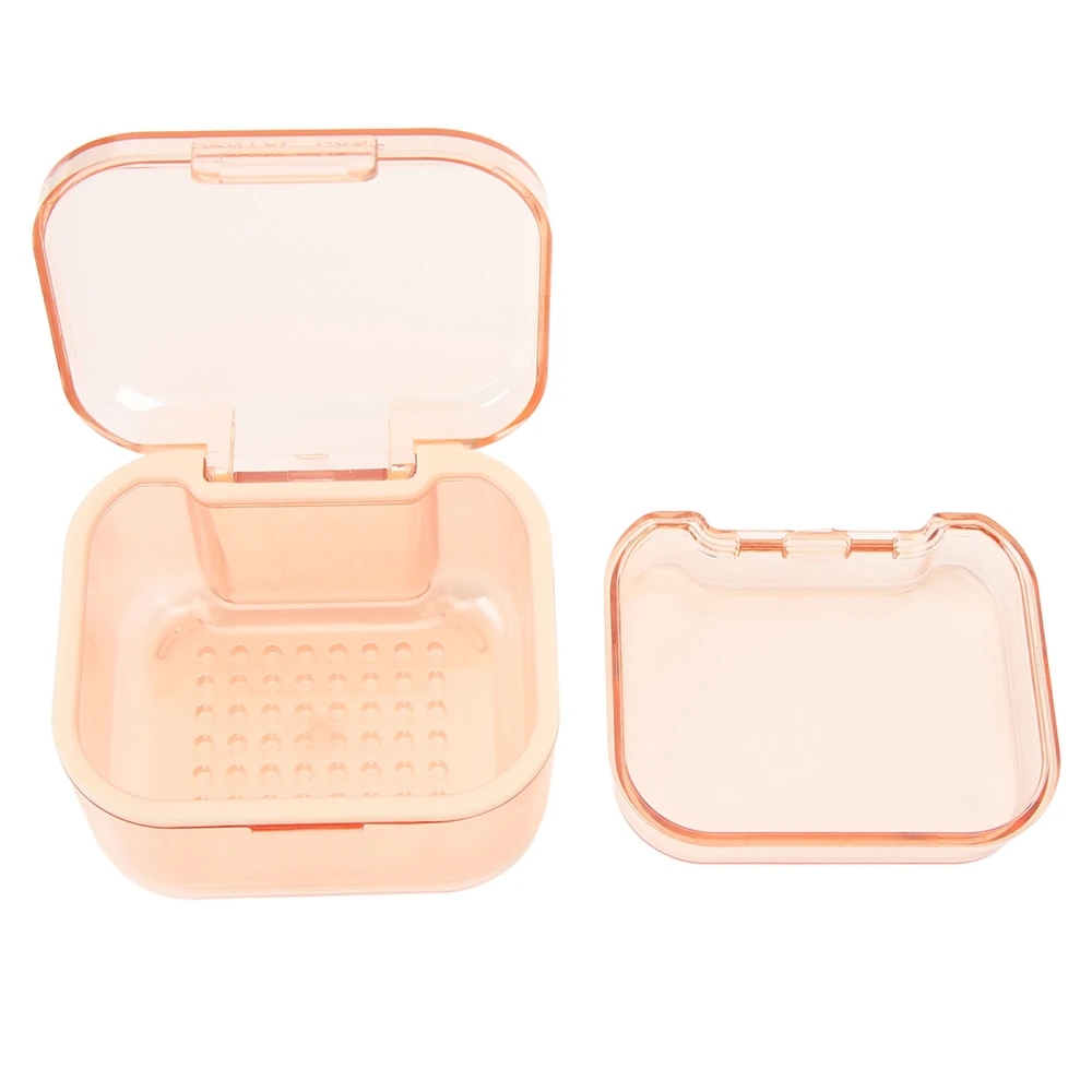 Denture Case Multifunctional Durable Hygienic Portable False Teeth Storage Box Denture Cup with Strainer