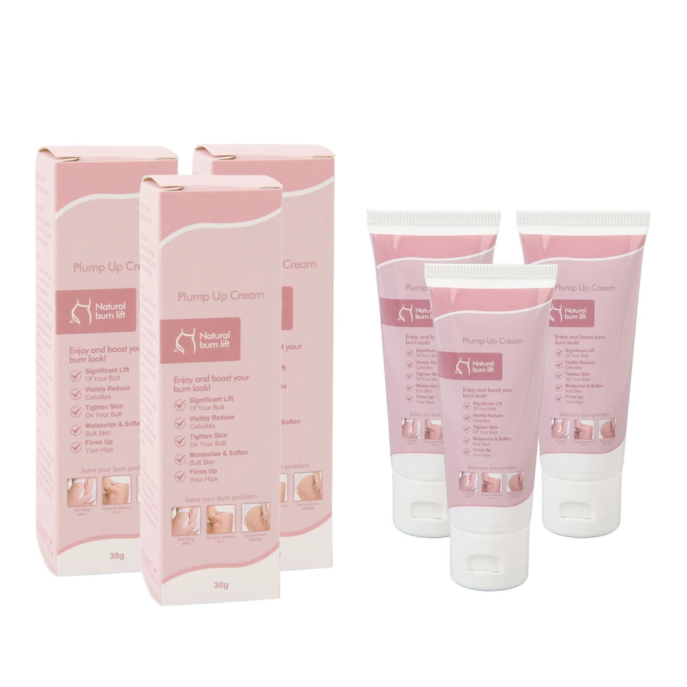 3pcs Plump Up Butt Cream 1.1 Oz Tightening Plant Extract Hydrating Reduce Fine Line Butt Firming Lifting Cream