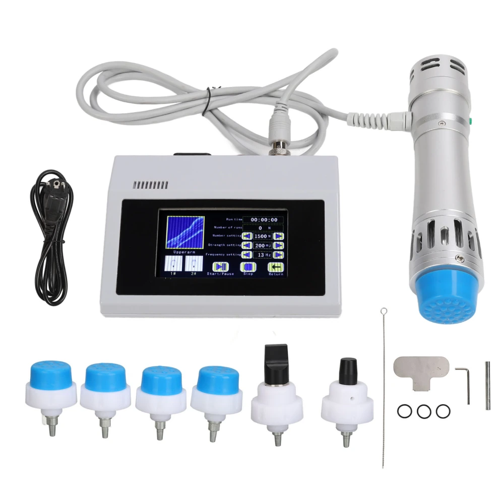 Extracorporal Shock Wave Machine Relieve Soreness Deep Body Muscle Relaxation Chiropractic Adjustment Tool Silver Handle