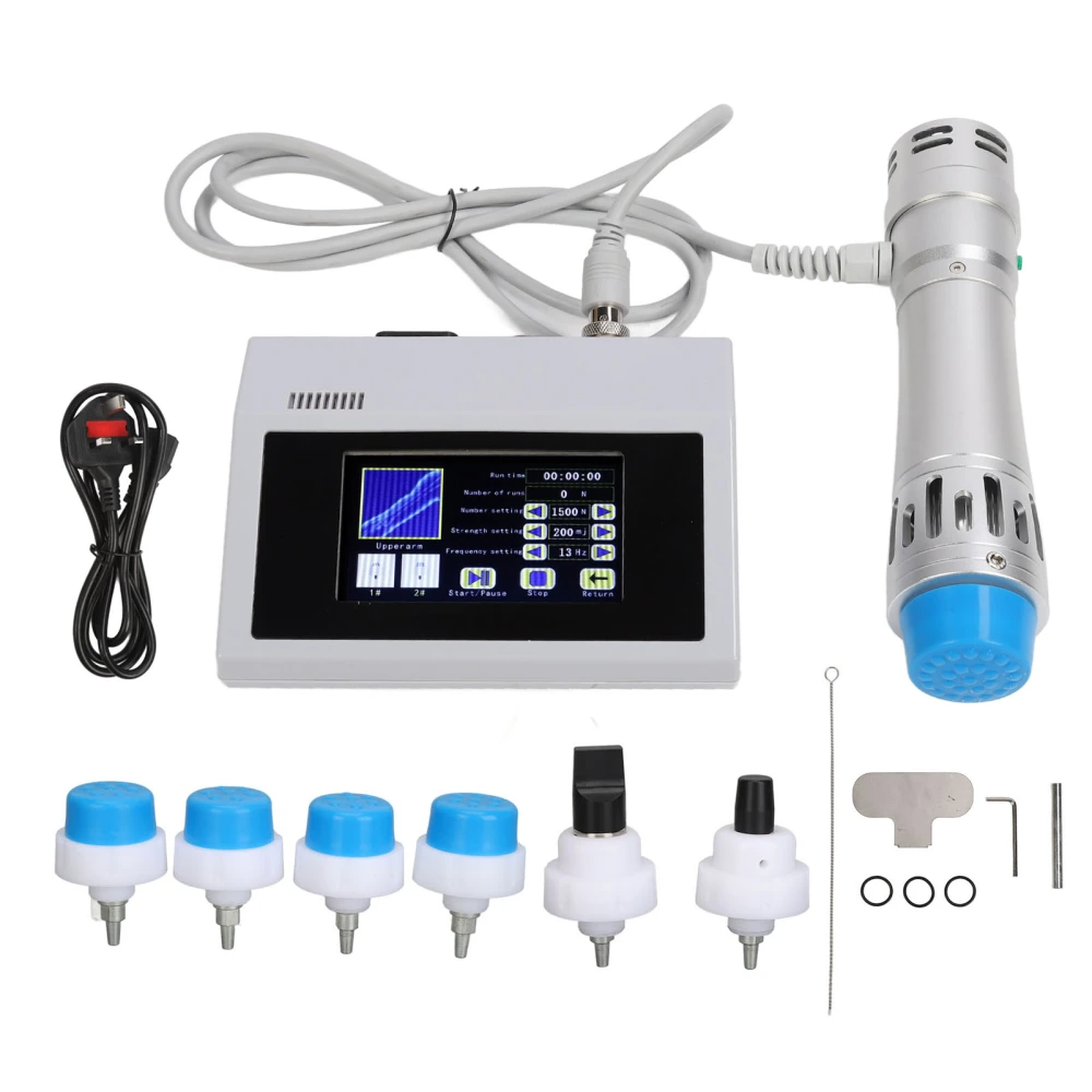 Extracorporal Shock Wave Machine Relieve Soreness Deep Body Muscle Relaxation Chiropractic Adjustment Tool Silver Handle