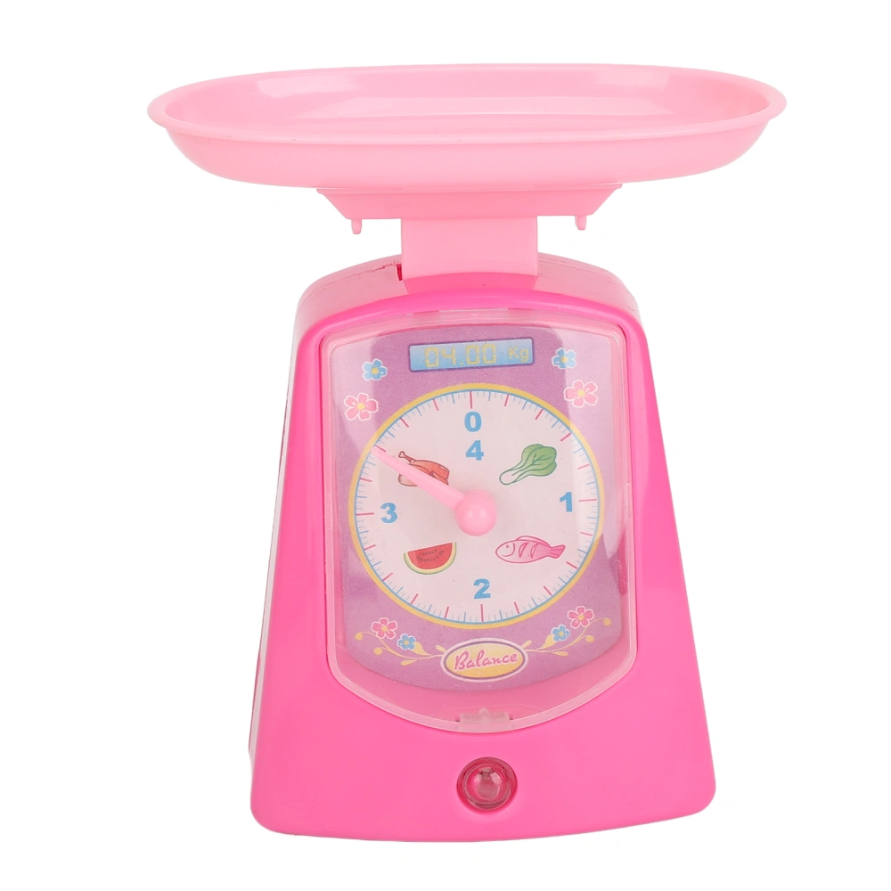 Children Weighing Scale Toy High SImulation Clear Display Electric Scale Educational Toy Pink