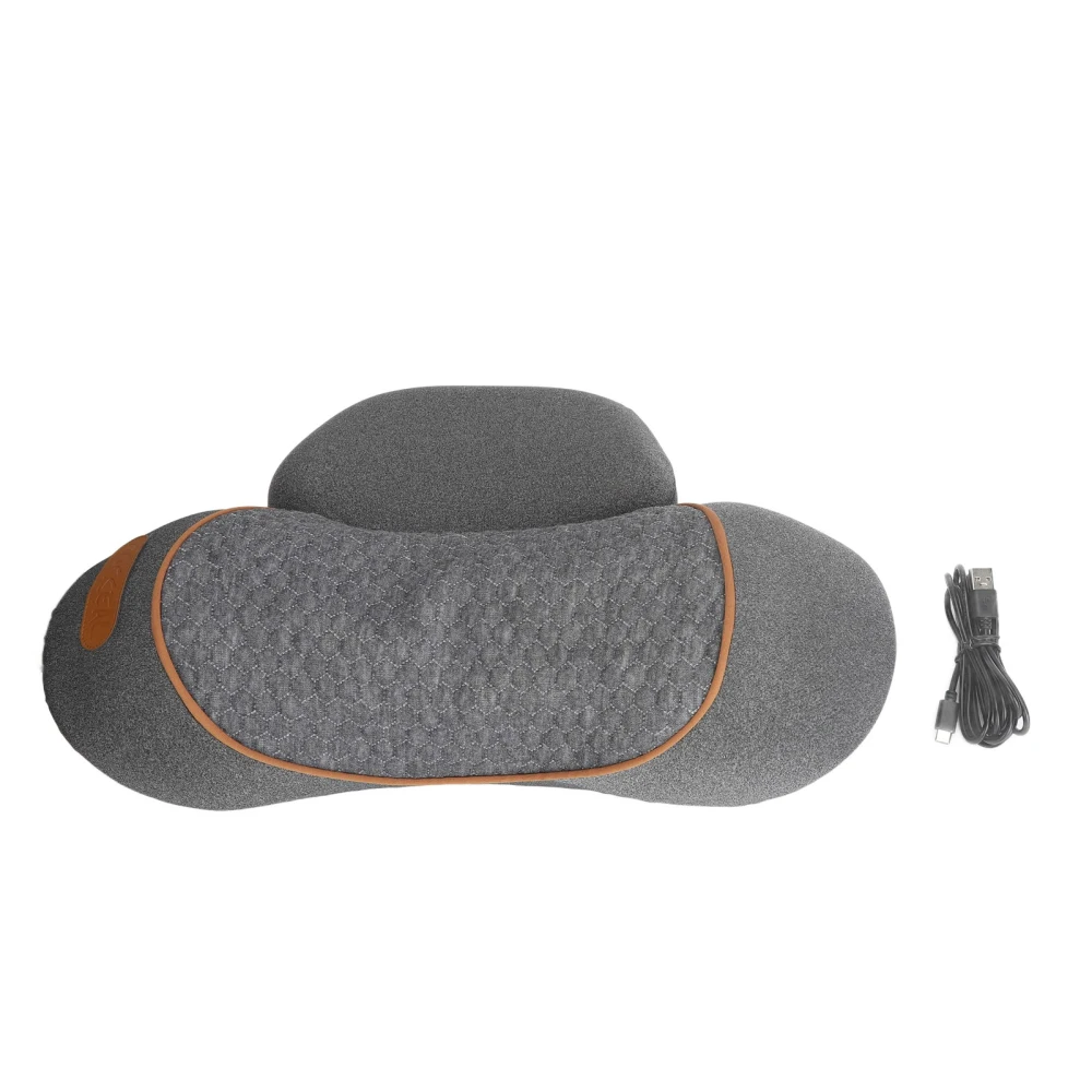 Heated Neck Stretcher Massager Pillow Ergonomic USB Vibration Hot Compresses Cervical Traction Pillow with Heat