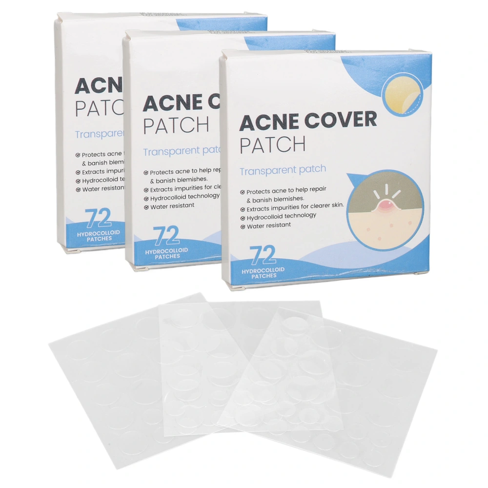 216pcs Pimple Cover Patch Hydrocolloid Clear Stickers Smoothing Skin Repair Breathable Facial Pimple Stickers