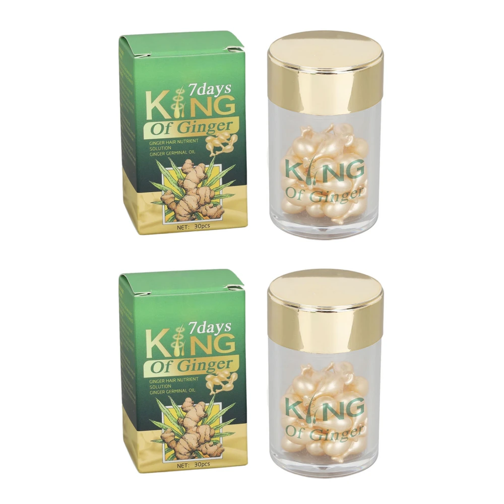 60pcs Ginger Hair Capsules Strengthen Deep Moisturizing Nourishing Prevent Hair Losing Capsules