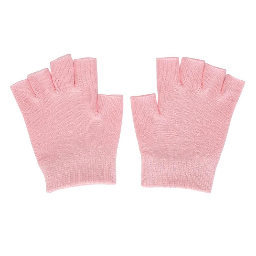 1 Pair Half Finger Gel Hand Gloves Moisturizing Remove Cracked Skin Reusable Gel Fingerless Gloves