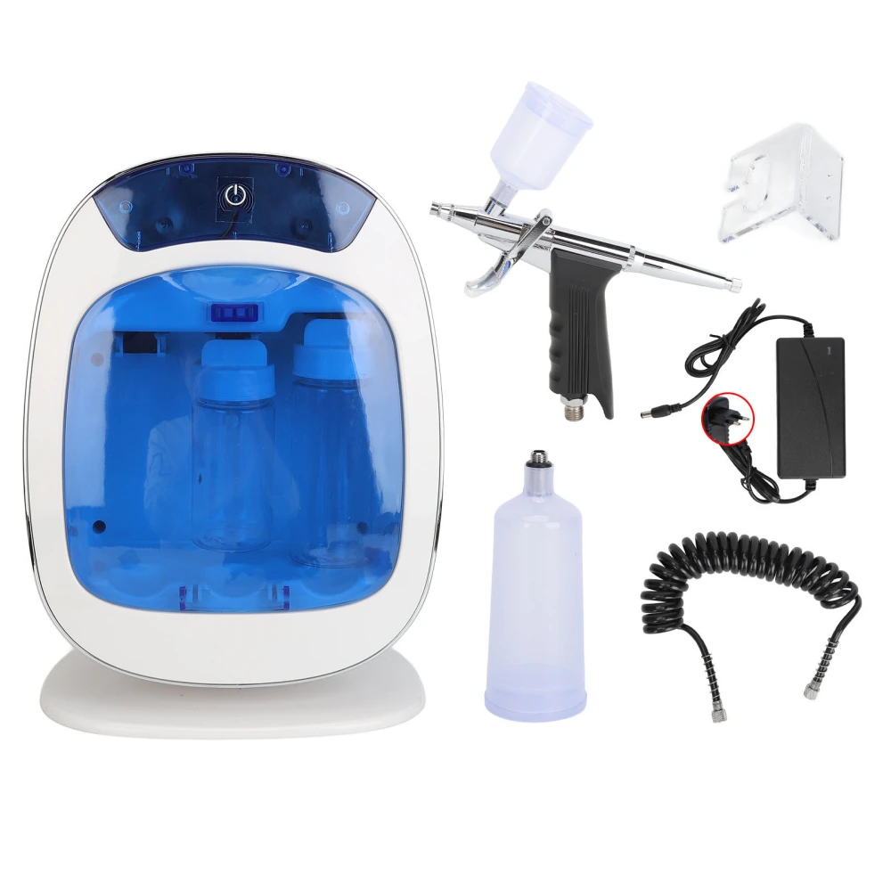 Facial Oxygen Injection Machine Anti Aging Deeply Hydrating Pore Cleaning Oxygen Injector Machine 100‑240V EU Plug