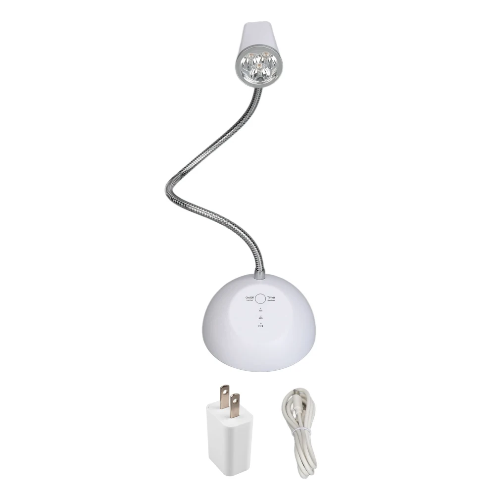 Intelligent Mini Nail Light Touch Sensor 18W Fast Drying Mini Nail Lamp with USB Cable 100‑240V US Plug
