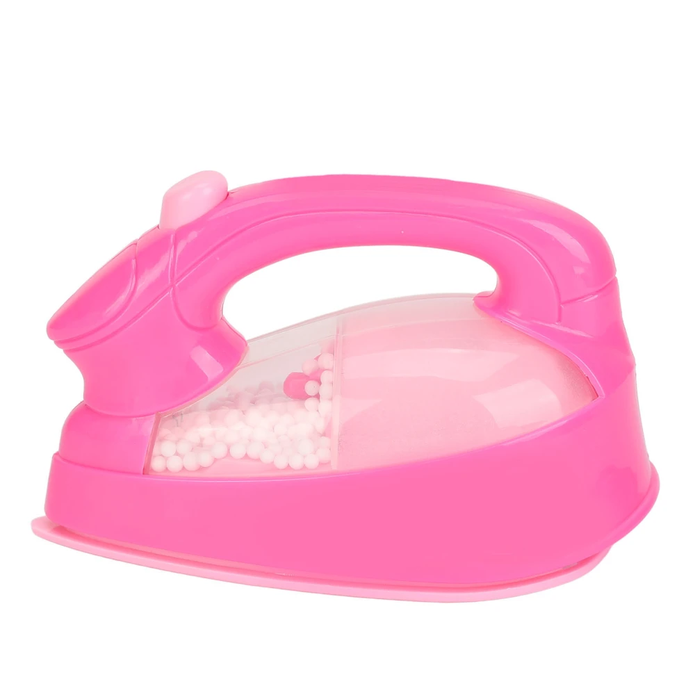 Kids Iron Toy Pink Plastic Pretend Housework Mini Iron Toy with Light for Home Kindergarten Play Room