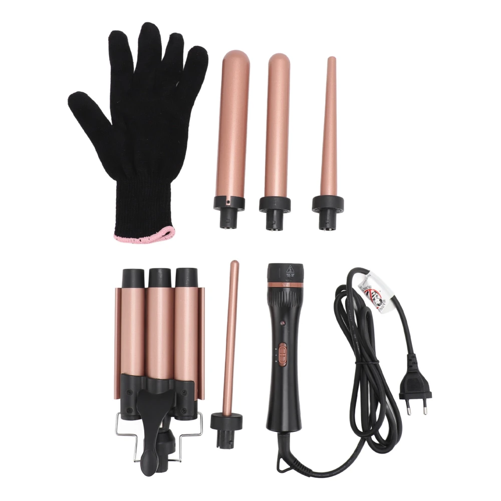 Hair Waver Curling Iron 5 in 1 Fast Heating Adjustable Temperature LED Display Hair Crimper for Home