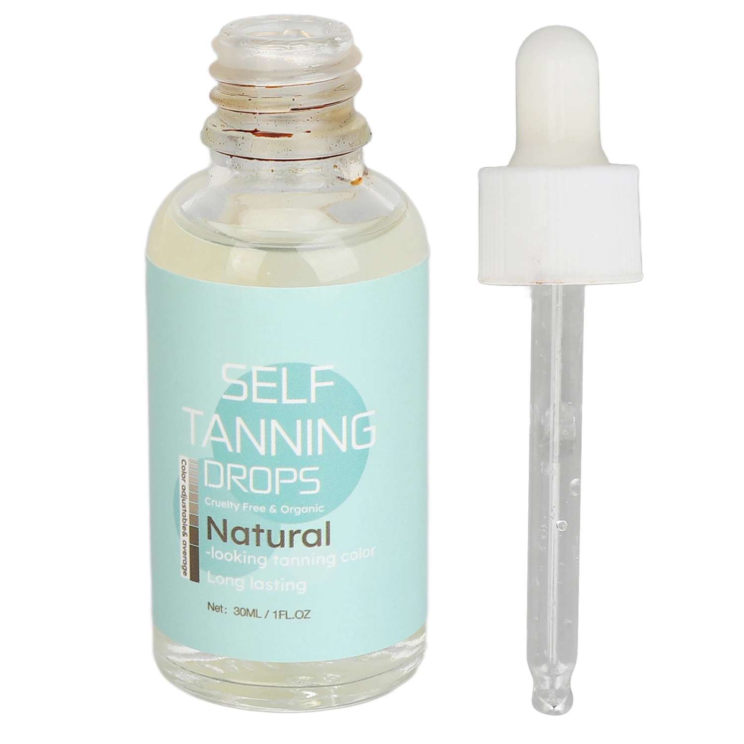 Self Tanning Drops Easy To Absorb Mild Gradual Body Dark Skin Tanner Drops for Women Men 30ml