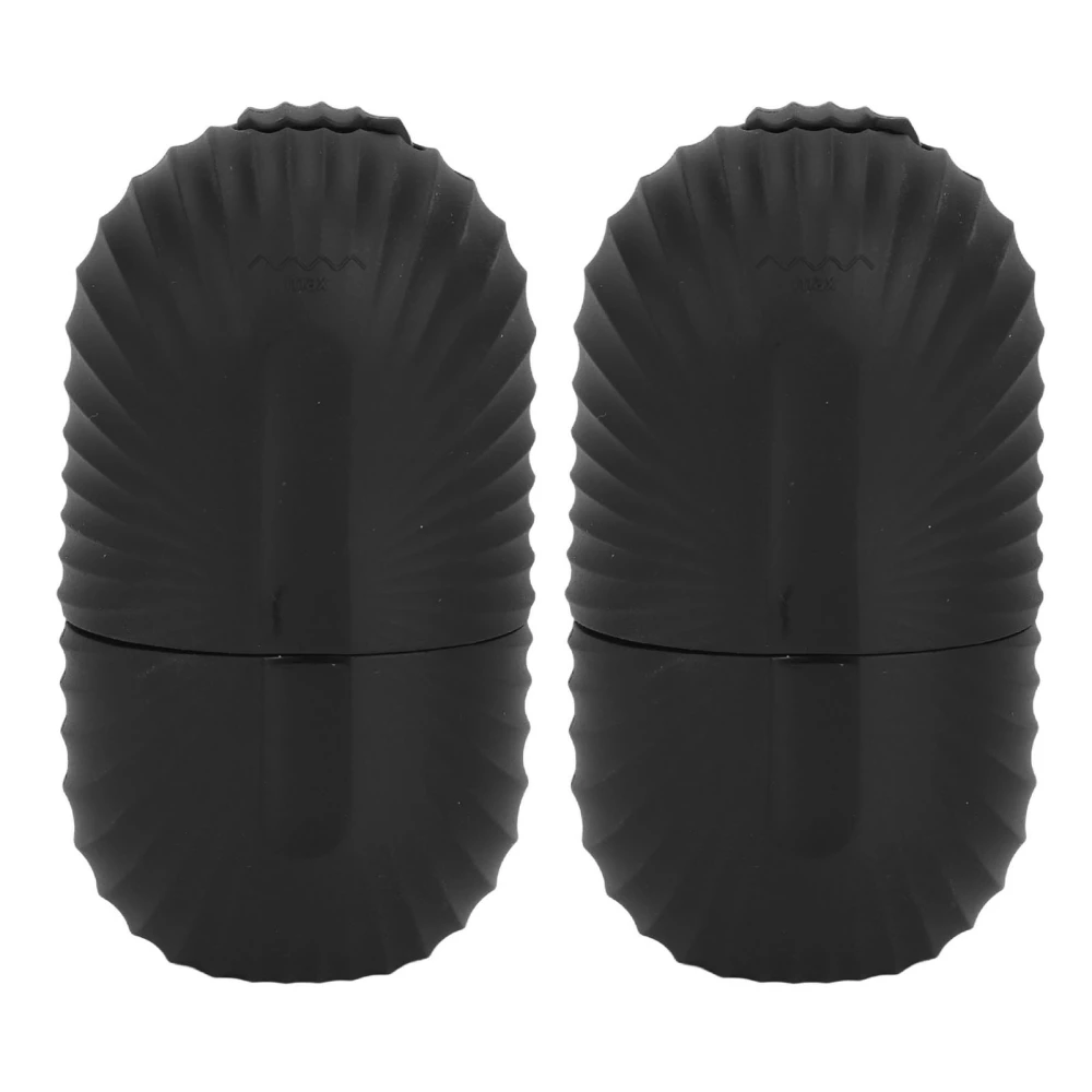 2Pcs Ice Face Roller 100ml Temperature Proof Washable Silicone Skin Care Facial Ice Mold for Home Travel Black