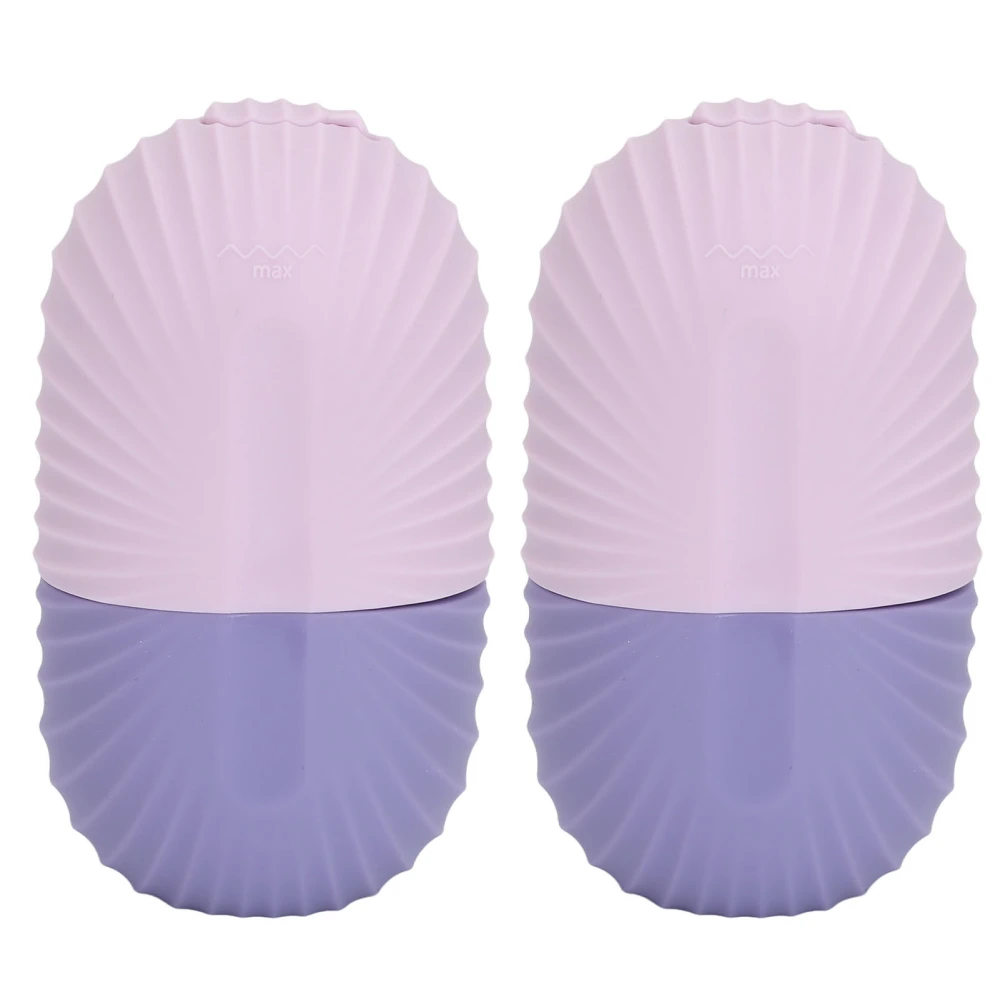 2Pcs Ice Face Roller 100ml Temperature Proof Washable Silicone Skin Care Facial Ice Mold for Home Travel Purple