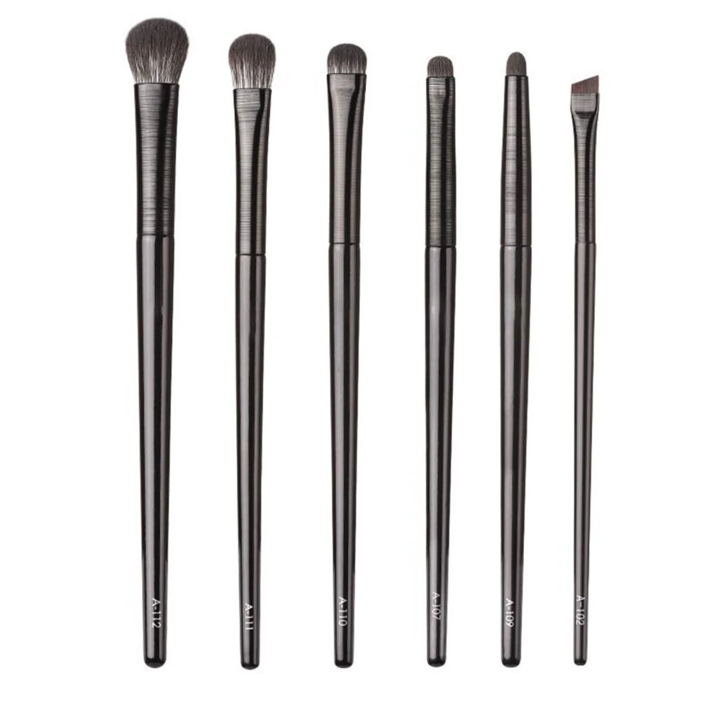 6pcs Eye Shadow Brush Kit Soft Fluffy Hair Strong Powder Grasping Detail Makeup Brushes for Eyes