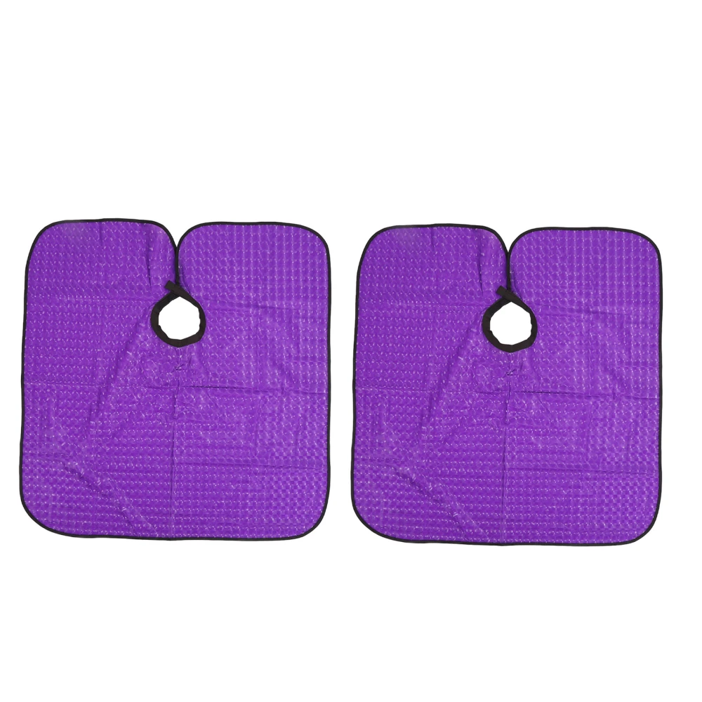 2pcs Hairdressing Cape Multipurpose Adjustable PU Waterproof Breathable Hair Cutting Cape for Salon Home