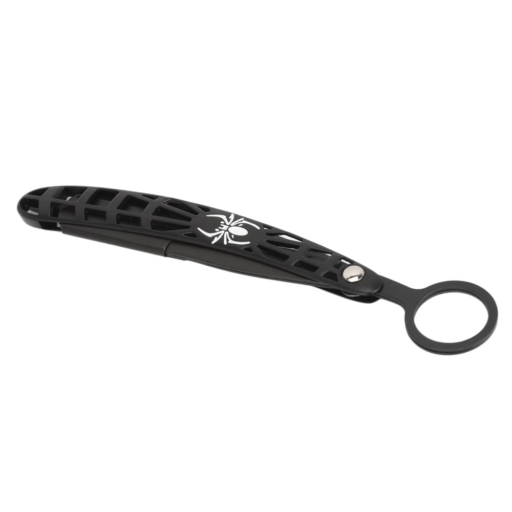Manual Beard Trimmer Holder Stainless Steel Foldable Hollow Out Rounded Front Clip Type Beard Trimmer Rack