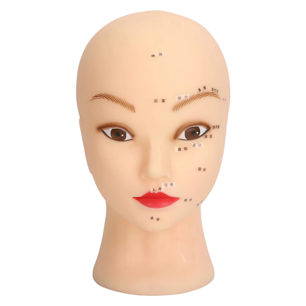 Soft Mannequin Head Realistic Skin Texture Eyelash Extension Mannequin Head with Stable PVC Base for Makeup Training Practice